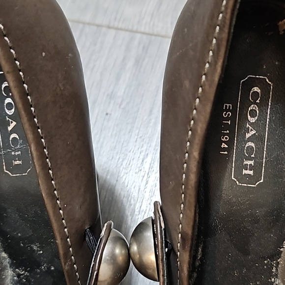 Coach dark brown mary jane heels - Picture 6 of 6